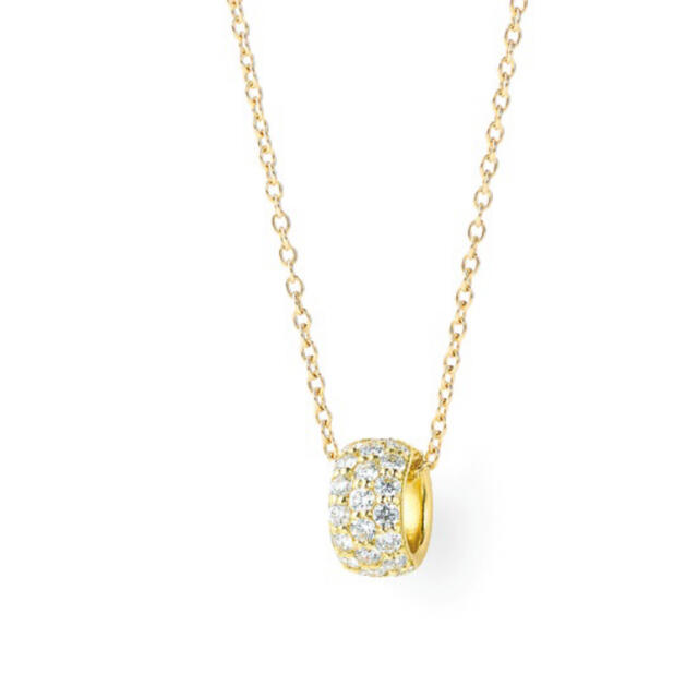 ポンテヴェキオ　ダイヤモンドネックレス　K18YG 0.35ct　ロトンド