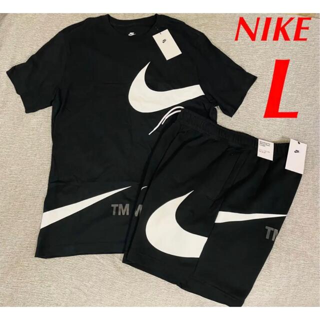 NIKE スウッシュ 総柄 Tシャツ ハーフパンツ 上下 セット