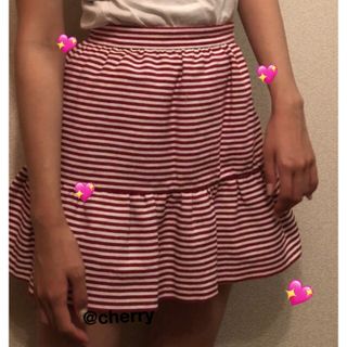 レッドヴァレンティノ(RED VALENTINO)のRED VALENTINO border skirt🏠(ミニスカート)