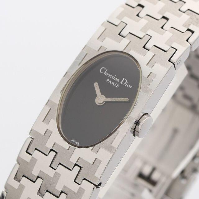 Christian Dior(クリスチャンディオール)のディオール ミスディオール レディース 腕時計 クオーツ SS ブラック文字盤 レディースのファッション小物(腕時計)の商品写真