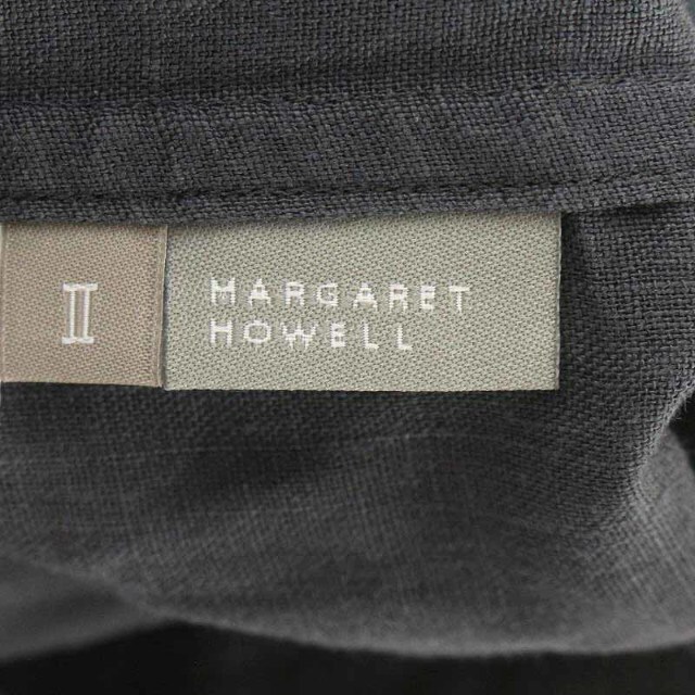 MARGARET HOWELL(マーガレットハウエル)のマーガレットハウエル ブラウス シャツ フレンチスリーブ 麻 2 M グレー レディースのトップス(シャツ/ブラウス(半袖/袖なし))の商品写真