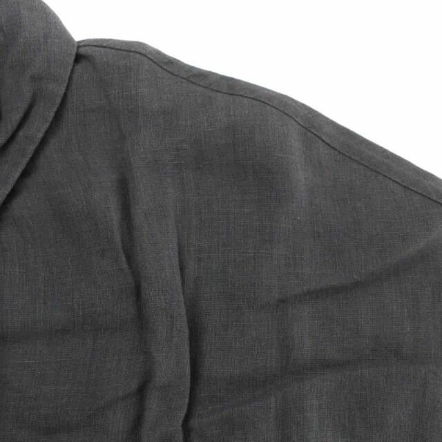 MARGARET HOWELL(マーガレットハウエル)のマーガレットハウエル ブラウス シャツ フレンチスリーブ 麻 2 M グレー レディースのトップス(シャツ/ブラウス(半袖/袖なし))の商品写真