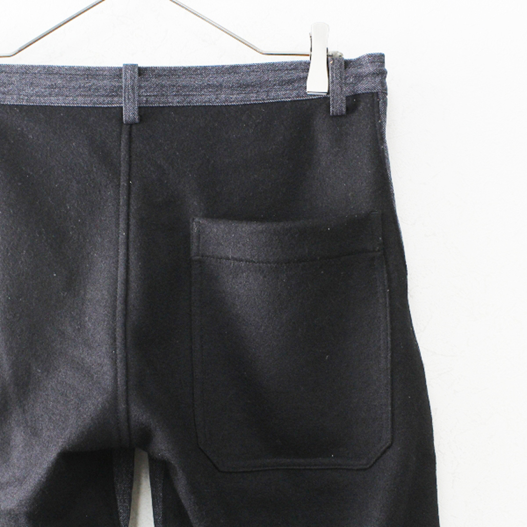 Y's(ワイズ)のY's Yohji Yamamoto ワイズ ヨウジヤマモト COTTON WOOL WAIST STRING SLIM PANTS 前後切替デニムパンツ 2/黒【2400012793217】 レディースのパンツ(デニム/ジーンズ)の商品写真