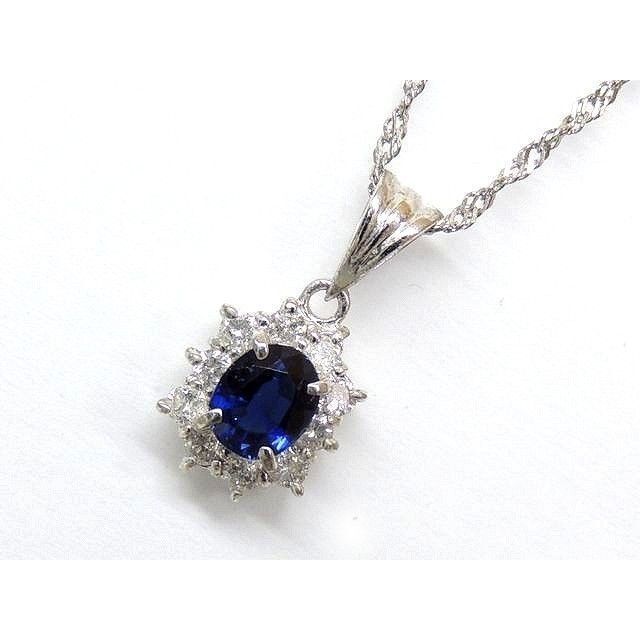 プラチナ Pt850 ネックレス □ サファイア 0.53ct | www.innoveering.net