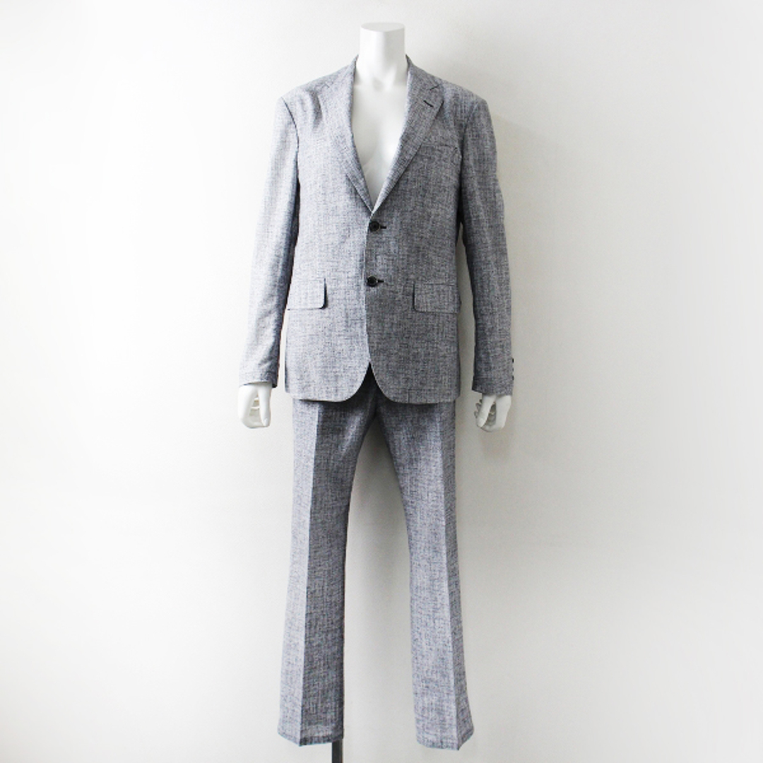 美品 オンワード JOSEPH ABBOUD ジョセフアブード ストレッチ 夏用 セットアップスーツ ジャケットS パンツ30/グレー▽【2400030012369】