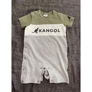 カンゴール(KANGOL)のKANGOL ロンパース 60 70 モスグリーン グレー(ロンパース)