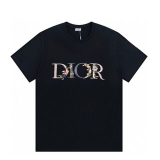 ディオール(Dior)のディオールの新しい刺繍花文字ロゴ半袖(Tシャツ(半袖/袖なし))