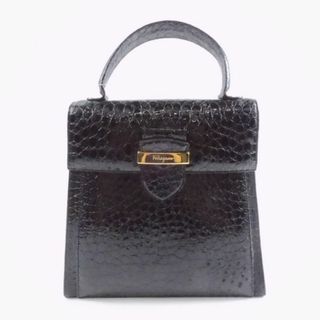 フェラガモ(Ferragamo)のフェラガモ クロコ型押し 2WAYバッグ ブラック カバン AC818W(ショルダーバッグ)