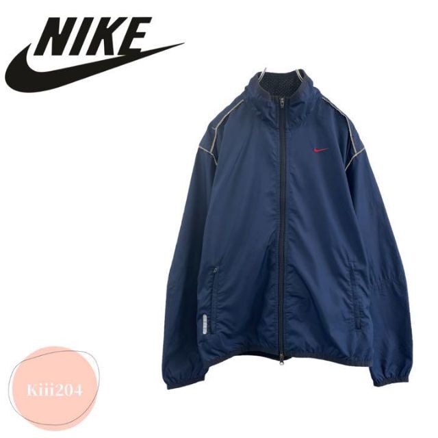 00s Nike ナイキ　CLIMA-FIT 刺繍ロゴ　ナイロンジャケット　L