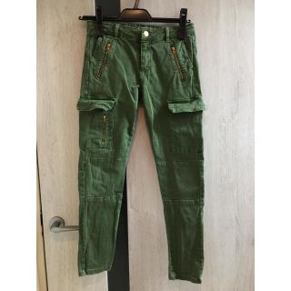 ザラ(ZARA)のzara girls ストレッチ テーパードっぽいカーゴパンツ  135〜140(パンツ/スパッツ)