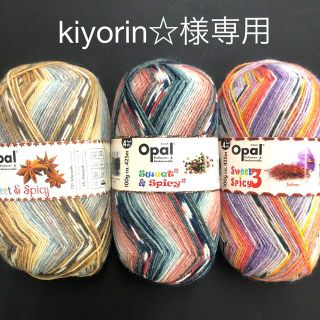 kiyorin☆様専用　オパール毛糸　スイート＆スパイシー　復刻版　3玉(生地/糸)