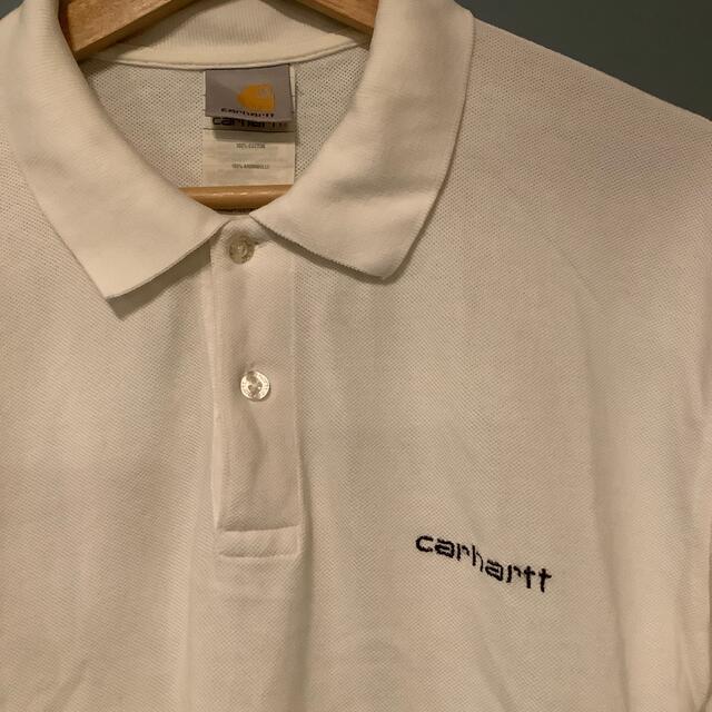 carhartt(カーハート)のカーハート白ポロシャツcarhartt メンズのトップス(ポロシャツ)の商品写真