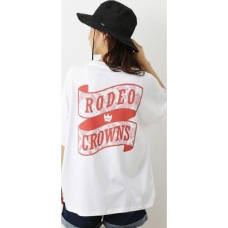 ロデオクラウンズ(RODEO CROWNS)のRCS リボンロゴ ビッグ Tシャツ(Tシャツ(半袖/袖なし))