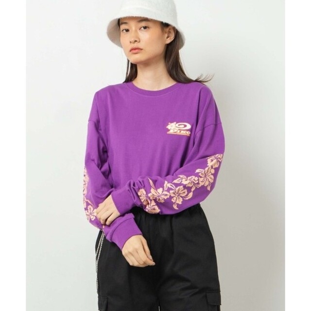 PIKO(ピコ)のPIKO Purple 即完売ロングTシャツ　フリーサイズ レディースのトップス(Tシャツ(長袖/七分))の商品写真