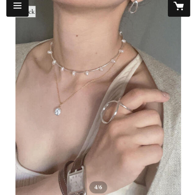 UNITED ARROWS(ユナイテッドアローズ)のripsalis pearl dot choker  ゴールド　新品 レディースのアクセサリー(ネックレス)の商品写真