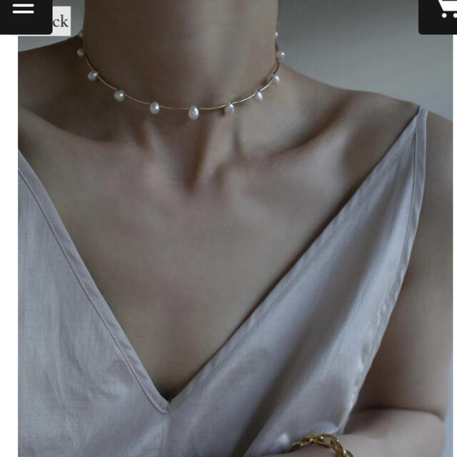 UNITED ARROWS(ユナイテッドアローズ)のripsalis pearl dot choker  ゴールド　新品 レディースのアクセサリー(ネックレス)の商品写真