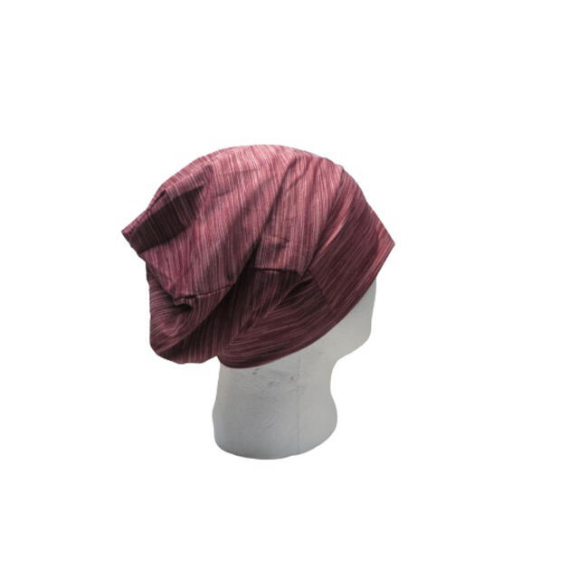 ◎ピンストライプ レッド・ニット帽／ニットキャップ メンズの帽子(ニット帽/ビーニー)の商品写真