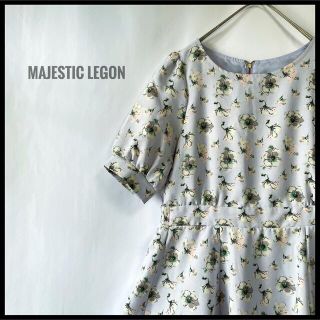 マジェスティックレゴン(MAJESTIC LEGON)のMAJESTIC LEGON 花柄　ワンピース　ひざ丈　ラベンダー色　ガーリー(ひざ丈ワンピース)