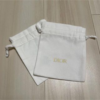 ディオール(Dior)のDior ディオール ミニ　巾着袋　ポーチ　2枚セット　ノベルティ　未使用(ポーチ)