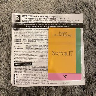 セブンティーン(SEVENTEEN)のSEVENTEEN エントリーカード B SECTOR17(アイドルグッズ)