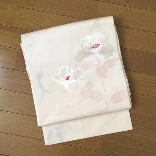 刺繍　花　名古屋帯(帯)