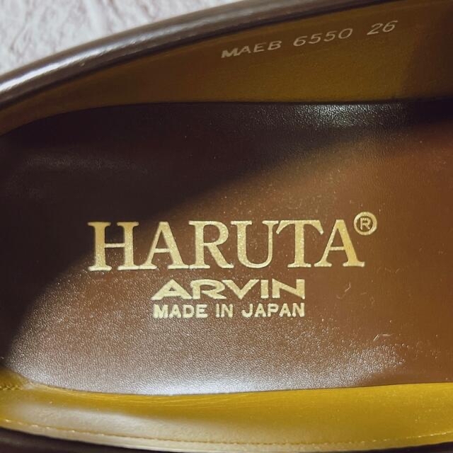 HARUTA(ハルタ)の【極美品】HARUTA ハルタ コインローファー ビーフロール 6550 26 メンズの靴/シューズ(ドレス/ビジネス)の商品写真