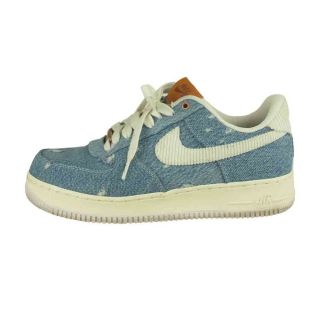 ナイキ(NIKE)のNIKE ナイキ × Levi's リーバイス Air Force 1 Low By You White Denim エアフォース ロー バイユー ダメージ デニム スニーカー インディゴブルー系 27㎝【中古】(スニーカー)