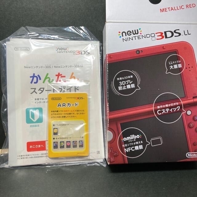 美品Nintendo 3DS NEW ニンテンドー 本体 LL メタリックレッド携帯用ゲーム機本体