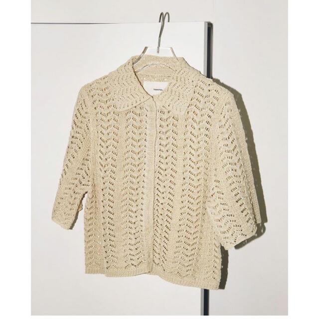 TODAYFUL(トゥデイフル)のtodayful lace knit shirts レースニットシャツ ベージュ レディースのトップス(シャツ/ブラウス(半袖/袖なし))の商品写真