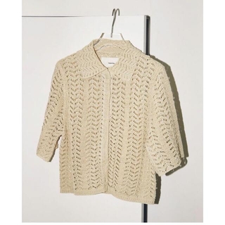 トゥデイフル(TODAYFUL)のtodayful lace knit shirts レースニットシャツ ベージュ(シャツ/ブラウス(半袖/袖なし))