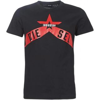 ディーゼル(DIESEL)のDIESEL スターロゴ Tシャツ 黒(Tシャツ(半袖/袖なし))