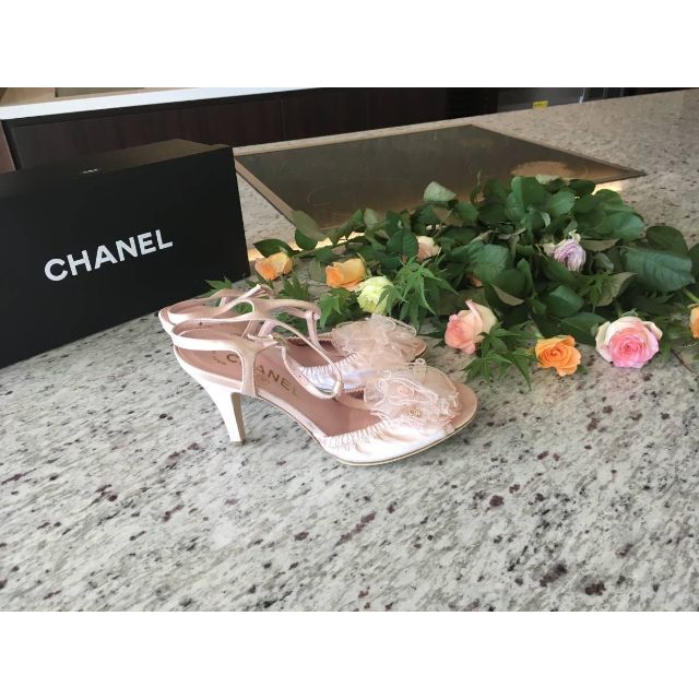 ☆正規品☆CHANEL☆コサージュ サンダル☆ココマーク ストラップ ☆正規品☆CHANEL☆コサージュ サンダル☆ココマーク ストラップ