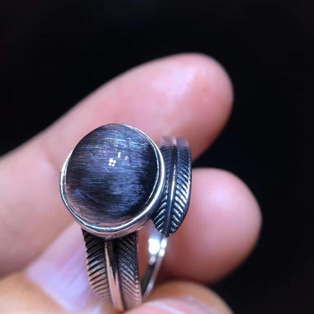 高級】プラチナタイチンルチルクォーツ リング s925 14.6*10.2mm www