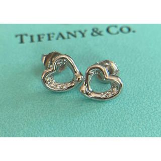 ティファニー(Tiffany & Co.)のティファニー　オープンハート　PTピアス  ダイヤモンド　プラチナ(ピアス)