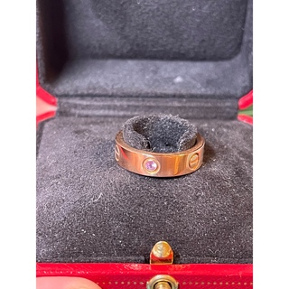 カルティエ(Cartier)のカルティエ ラブリングピンクサファイア1P  PG希少サイズ58号(リング(指輪))