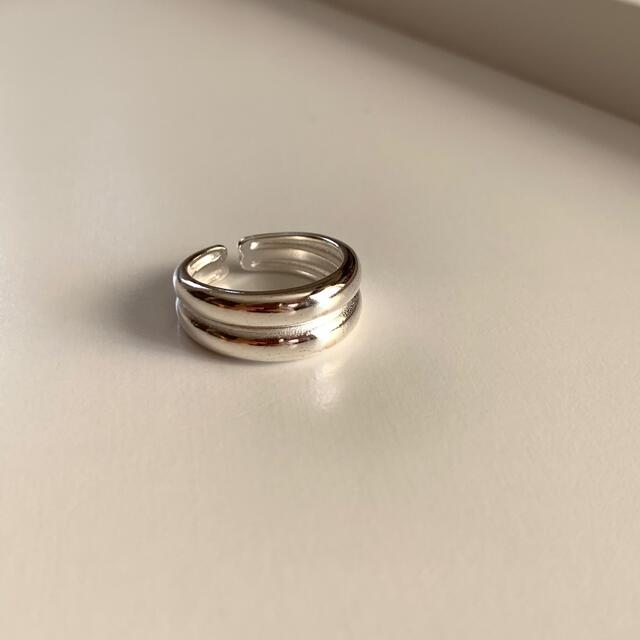ダブルラインリング　シルバー レディースのアクセサリー(リング(指輪))の商品写真
