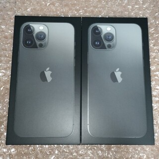 アップル(Apple)の2台 iPhone13 pro max 128GB simフリー black 黒(スマートフォン本体)