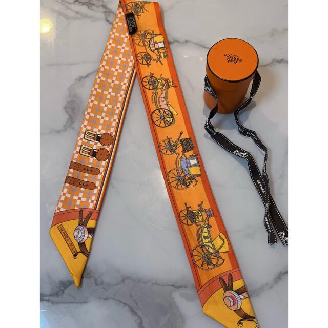 ブランド Hermes - 美品 エルメス ツイリー 1本 オレンジの通販 by PJ