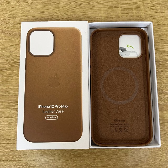 iPhone 12proMax　純正レザーケース 新品サドルブラウン 1