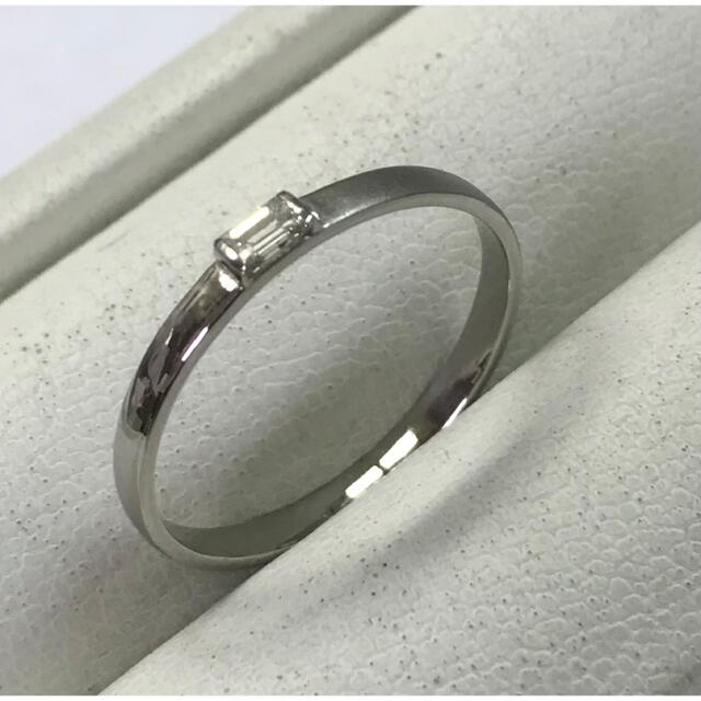 ☆大きめの20号☆プラチナPt900/スクエアダイヤモンドリング☆0.15ct
