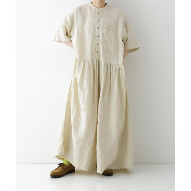 nest Robe - nest Robe リネン近江晒 シャツワンピース new colorの