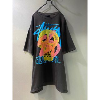 ステューシー(STUSSY)のビンテージ STUSSY ステューシー 黒 カラー スカル 髑髏 Tシャツ 希少(Tシャツ/カットソー(半袖/袖なし))