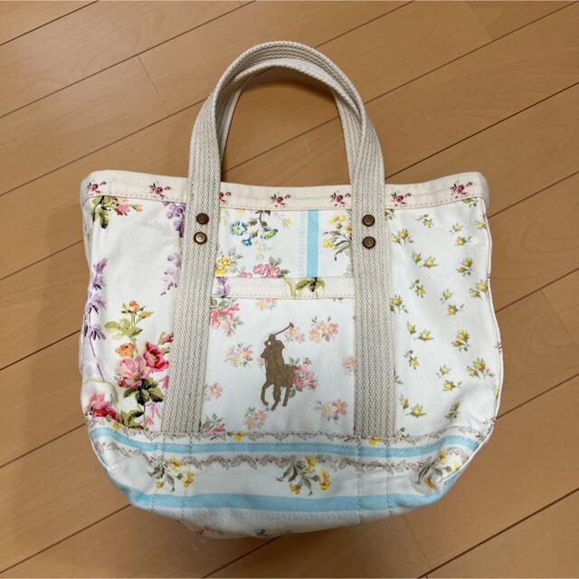 POLO RALPH LAUREN(ポロラルフローレン)の★ポロラルフローレン　トートバッグ　キャンバス　花柄★ レディースのバッグ(トートバッグ)の商品写真