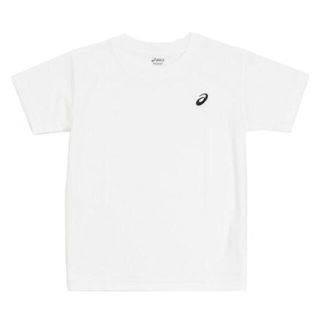 アシックス(asics)の（アシックス）ジュニア　ワンポイントＴシャツ　ホワイトトレーニングウエア　130(Tシャツ/カットソー)