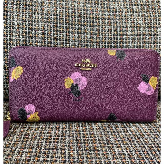 COACH(コーチ)の本体のみ　53794  コーチ　長財布　パープルフラワー　紫　花柄 レディースのファッション小物(財布)の商品写真