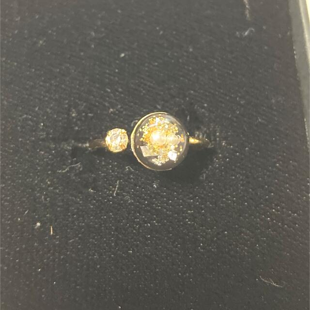 ピンキーリング　9号　レジンパール　ジルコニア レディースのアクセサリー(リング(指輪))の商品写真