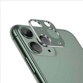 【2枚セット】iPhone メタル 背面カメラ用 保護カバー　カラー：グリーン(モバイルケース/カバー)