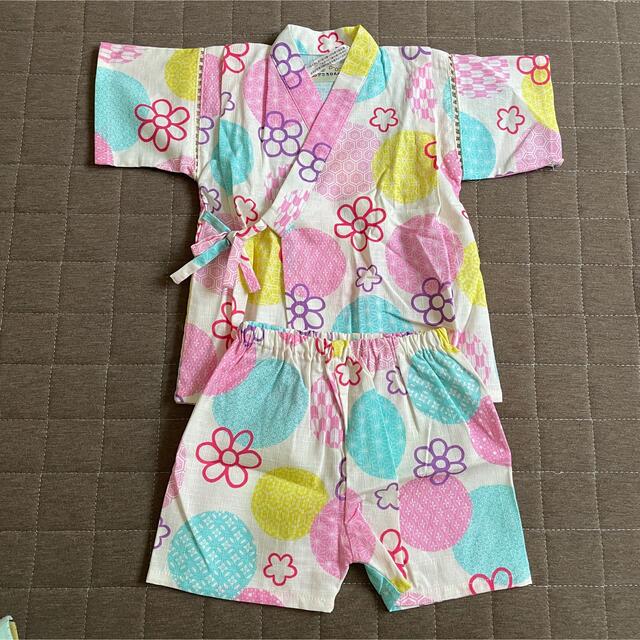 新品☆キッズ 甚平 女の子　 キッズ/ベビー/マタニティのベビー服(~85cm)(甚平/浴衣)の商品写真