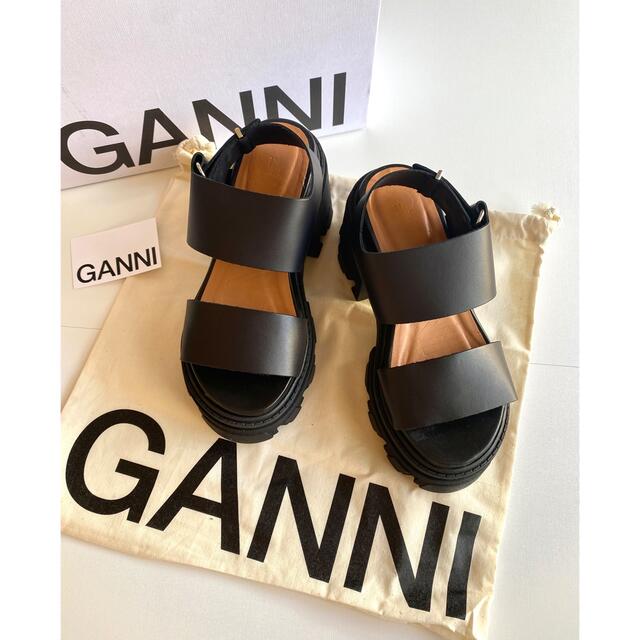 新品 GANNI Cleated leather sandals スペイン製