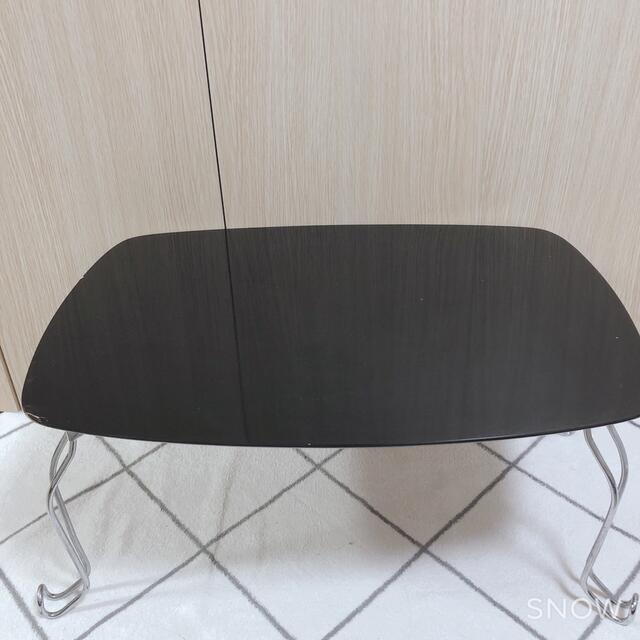 折りたたみテーブル 黒 ローテーブル インテリア/住まい/日用品の机/テーブル(ローテーブル)の商品写真